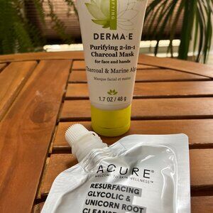 DERMA-E + Purifying 2/1 Charcoal Mask + Free Gift Acure Cleanser